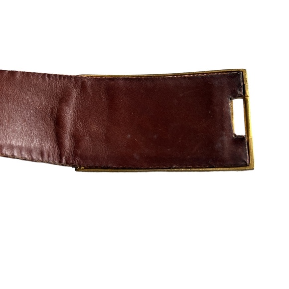 VINTAGE JUDITH LEIBER LEATHER WAIST BELT - Picture 7 of 8